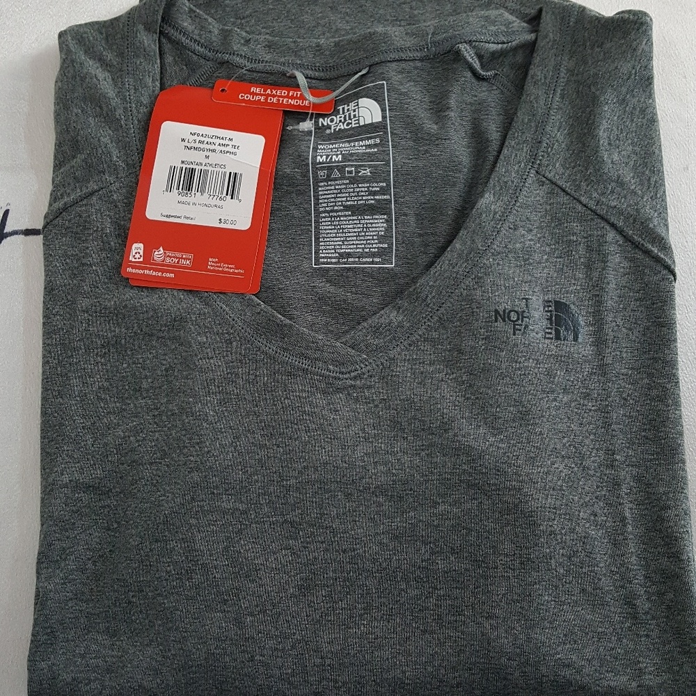 The North Face Reaxn Athletic Tee Gray New Medium